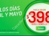 En Vivaerobus vuelos sencillos desde $398 durante todo abril y mayo