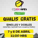 Entrada gratis a las Qualis del CDMX Open el 7 y 8 de abril