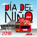 Promoción ADO Día del Niño: Recorrido en el mini Turibus gratis para niños el 27 y 30 de abril