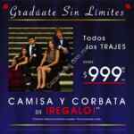 Promoción Aldo Conti Graduaciones: Todos los trajes desde $999 y camisa y corbata de regalo