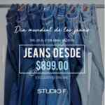 Promoción Studio F Día Mundial de los jeans: Jeans desde $899 en tienda online sólo hoy y mañana