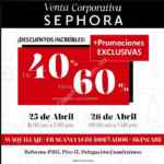 Venta corporativa Sephora 2018: Desde el 40% hasta el 60% de descuento