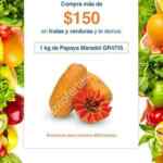 Promoción Chedraui monedero: 1 kg de papaya maradol de regalo en la compra de $150