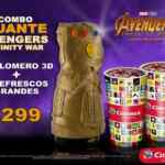 Combo Cinemex Avengers Infinity War: Guante palomero + 2 refrescos grandes por $299