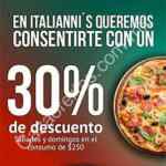 Promoción Italiannis Wow Rewards: 30% de descuento los sábados y domingos de abril