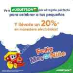 Promoción Juguetron Día del Niño: 20% de bonificación en monedero en todas tus compras