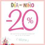 Promoción Sfera Día del Niño: 20% de descuento en artículos seleccionados