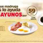 En Vips desayunos desde $59 pesos todos los días de 7:00 a 8:30 am
