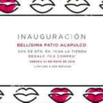 En Bellísima Patio Acapulco 20% de descuento en toda la tienda por inauguración