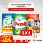 En Soriana Mercado 2x1 en detergentes de 4kg o más solo hoy 16 de mayo