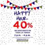 Happy Hour Aeropostale 10 de mayo: 40% de descuento en toda la tienda hoy de 2:00 a 4:00 pm