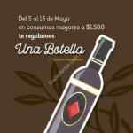 Promoción Olive Garden Día de las Madres: Botella de vino de regalo en consumos desde $1500