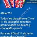 Promoción 7-Eleven #Días711 Junio 2018: 3x2 en chocolates Crunch