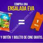 Promoción Ensaladas Eva: Boleto GRATIS para Cinemex en la compra de una ensalada Toscana