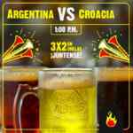Promoción del Mundial Las Alitas: 3x2 en cervezas de lunes a domingo