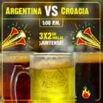 Promoción del Mundial Las Alitas: 3x2 en cervezas de lunes a domingo