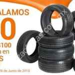 Ofertas Temporada Naranja 2018: $30 de descuento por cada $100 de compra en llantas