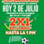 En Dairy Queen 2x1 en Blizzard hoy 2 de julio hasta la 1:00 pm