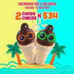 Cupón Dairy Queen 2 conos cubiertos por $34 en sucursal Tlalpan