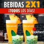 En Applebees 2x1 en bebidas alcohólicas toda la semana