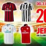 En Sears 20% de descuento adicional a lo ya rebajado en jerseys de clubes internacionales