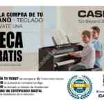 Promoción Casio de beca Gratis para aprender música en la compra de un teclado
