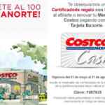 Promoción Costco Banorte de $100 de bonificación al renovar o comprar una membresía
