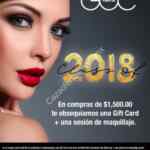 Promoción GOC Make Up: Compra $1500 y recibe tarjeta de regalo de $500 + sesión de maquillaje