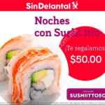 Promoción Noches de Sushi Itto en SinDelantal: $50 de descuento con cupón los martes y jueves de julio