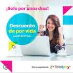 Promoción Totalplay Descuento de por Vida: de $60 a $160 de descuento a partir del 6º mes