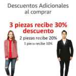 En Amazon Fashion rebajas escalonadas de hasta 30% de descuento llevando varias prendas