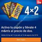 Cupón 7-Eleven de 4x2 en chocolates M&Ms