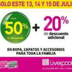 En Liverpool Gran Barata de Verano 2018 con rebajas adicionales de 50% de descuento + 20% adicional