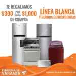 Promoción La Comer Temporada Naranja 2018: $300 de descuento por cada $1000 de compra en línea blanca