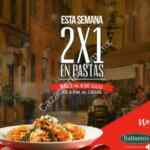 Promoción Italiannis: 2x1 en pastas después de las 6:00 PM esta semana para socios Wow