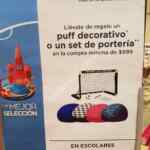 Promoción Escolares Liverpool: Llévate de regalo un set de portería o puff decorativo con tus compras