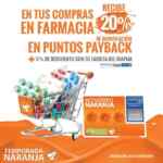 Promoción Temporada Naranja 2018: En Farmacia recibe 20% de bonificación en puntos Payback