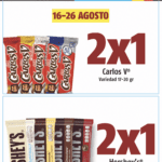 En Oxxo Carlos V y Barras Hersheys 40g al 2x1