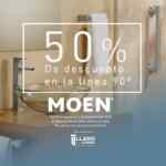 En Llano de la Torre 50% de descuento en la línea 90° de Moen