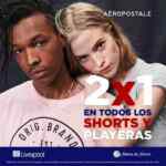 En Liverpool y Fábricas de Francia 2x1 en todos los shorts y playeras marca Aéropostale