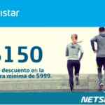 Código Netshoes de $150 de descuento en compras de $999 o más