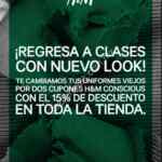En H&M doble cupón Conscious de 15% de descuento durante este Regreso a Clases