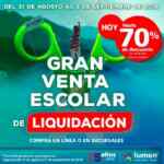 En Lumen Venta Escolar de Liquidación con hasta 70% de descuento en útiles escolares