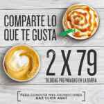 En Starbucks 2 bebidas tamaño Grande por $79 de 3 a 5pm