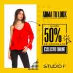 En Studio F hasta 50% de descuento en blusas y jeans solo hoy 15 de agosto