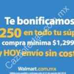 En Walmart online cupón de $250 de bonificación en súper válido hoy 23 de agosto
