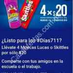 Promoción 7-Eleven #Días711 Agosto 2018: 4 Skittles o Lucas por $20