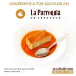 Promoción La Parroquia Día del Abuelo: Flan napolitano gratis para los abuelos hoy 28 de agosto