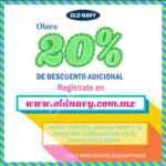Promoción Old Navy: inscríbete al newsletter y recibe un 20% de descuento adicional