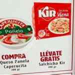 Promoción Oxxo compra un queso Panela Caperucita y GRATIS unas salchichas Kir